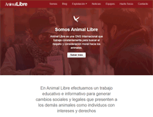 Tablet Screenshot of animallibre.org
